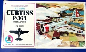 MRC Curtiss P-36A U.S. Army Curtiss P-36A Interceptor 1:72 Scale Model Kit - Picture 1 of 6