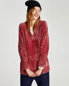 oversized ZARA jumper size M (fits 12 14 16 18) boxy fit - Imagen 1 de 9