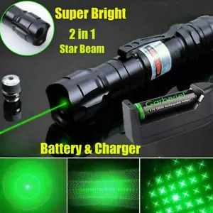 6000Miles Green Laser Pointer Star Visible Beam Light 1mw Rechargeable Lazer Pen - Picture 1 of 15
