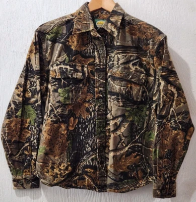 Cabela's Shirt Women's Small Camouflage Long Sleeve Camo Thick Cotton Hunting - Image 1 of 4