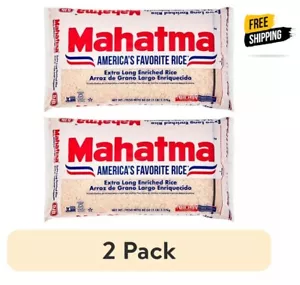 (2 pack) Mahatma Enriched White Rice, Extra Long Grain Rice, 5 lb Bag - Picture 1 of 7