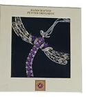  Vtg Dillard's Trimmings Christmas Purple Dragonfly Pewter Ornament 