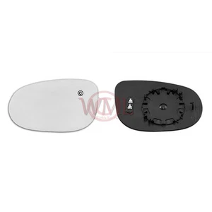 FORD KA 2009->2016 DOOR/WING MIRROR GLASS SILVER, HEATED & BASE,LEFT SIDE - Picture 1 of 4