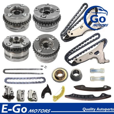 Kit de corrente de distribuição L+R eixo de comando Phaser para Mercedes C400 CLS400 S550E C43 M276 3.0 - Imagem 1 de 4