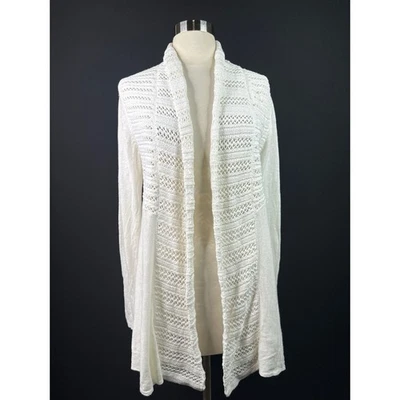 Cárdigan Anthropologie Angel Of The North Mezcla de Lino Mangas Clásicas Abierto Delgado  Foto 1 de 4