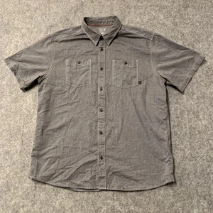 Mountain Hardwear Shirt Mens L Gray Huxley Shirt Short Sleeve - Picture 1 of 17