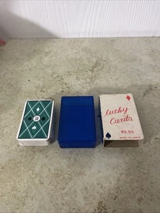 Carte portafortuna vintage mini carte da gioco mazzo completo e un jolly - Foto 1 di 4