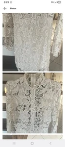 weißes Spitzenkleid langarm - Bild 1 von 4