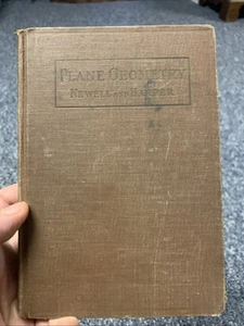 Plane Geometry Newell and Harper HC 1915/1926 Vintage Textbook - Foto 1 di 11