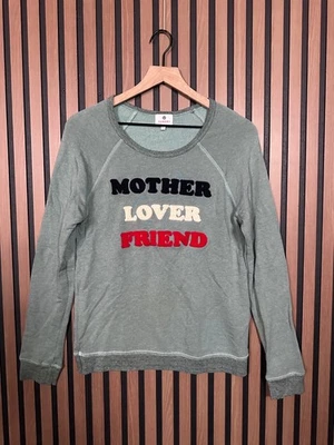 Разный свитер 1/S зеленый бирюзовый флисовый пуловер с круглым вырезом графическая вышивка - Изображение 1 из 4