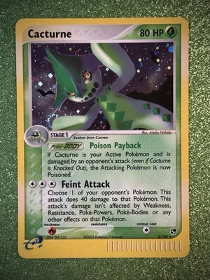 CACTURNE — SWIRL, Sandstorm Holo, Vintage, NM, 2/100⍣ (Pokémon TCG, 2003) - Image 1 of 2