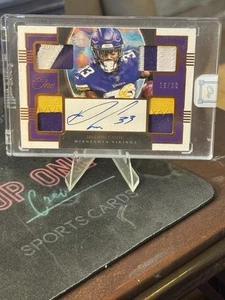 2019 Auto Dalvin Cook Vikings Panini One GU Jersey Patch Auto Encased Card /20 - Picture 1 of 3