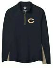 OTS NFL Chicago Bears 1/4 Zip Pullover Shirt Poly Fleece Navy Blue Men's Medium