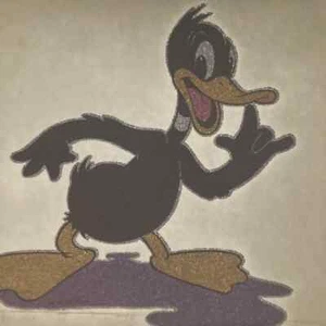 Vintage Roach Heat Transfer Iron On 1978 Daffy Duck Looney Tunes Glitter - Picture 1 of 9