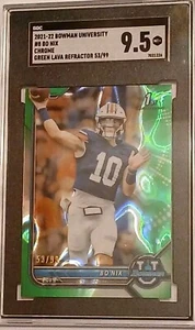 โซ๏ธ๐ BO NIX 2021-22 BOWMAN CHROME GREEN LAVA REFRACTOR 1ST RC SGC 9.5 MINT+ ROY - Picture 1 of 5