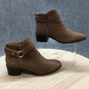 Giani Bernini Boots Womens 6.5 M Putneyy Ankle Booties Brown Leather Zipper - Picture 1 of 19