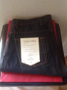 TOM FORD $1250 MENS SELVEDGE 5 POCKET STRAIGHT CUT JEANS  SZ.50 NWTAG ITALY 🇮🇹 - Picture 1 of 24