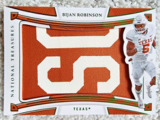 2023 Bijan Robinson Panini National Treasures Collegiate Jumbo Patch RC SSP /5