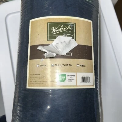 Woolrich Burlington Berber Blanket, Full/Queen, Navy - Image 1 of 4