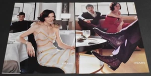 2000 Print Ad Sexy Fashion Prada Dress Brunette Lady Feminine Beauty Art Style - Picture 1 of 1