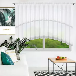 Neu Fenstergardine Voile Modern Hochwertige Zirkonia Silber Band Wohnzimmer - Bild 1 von 6