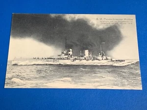 WWI GERMAN. 8/12/14 S.M. HEAVY CRUISER MOLTKE -:- NICE ORIGINAL CONDITION. - Picture 1 of 2