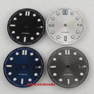 31mm pure sterile black gray blue dial fit ETA 2824 2836 mingzhu 2813 mens watch - Picture 1 of 17