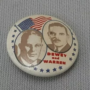 Reproducción vintage de tejido Kleenex con botón de campaña de Dewey & Warren '68 - Imagen 1 de 3
