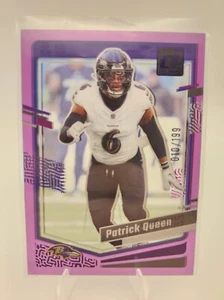 2023 Panini Clearly Donruss - Patrick Queen #5 Purple /199 Color Match! - Picture 1 of 3