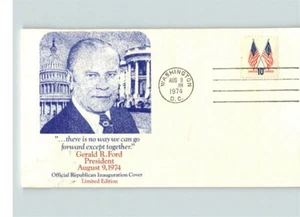 Gerald FORD Inaugurated President after Nixon resignation, Aug. 9,1974 "....ther - Picture 1 of 1