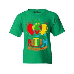 Accept Understand Love Balloons Youth's T-Shirt Autism Awareness Shirts - Picture 1 of 8