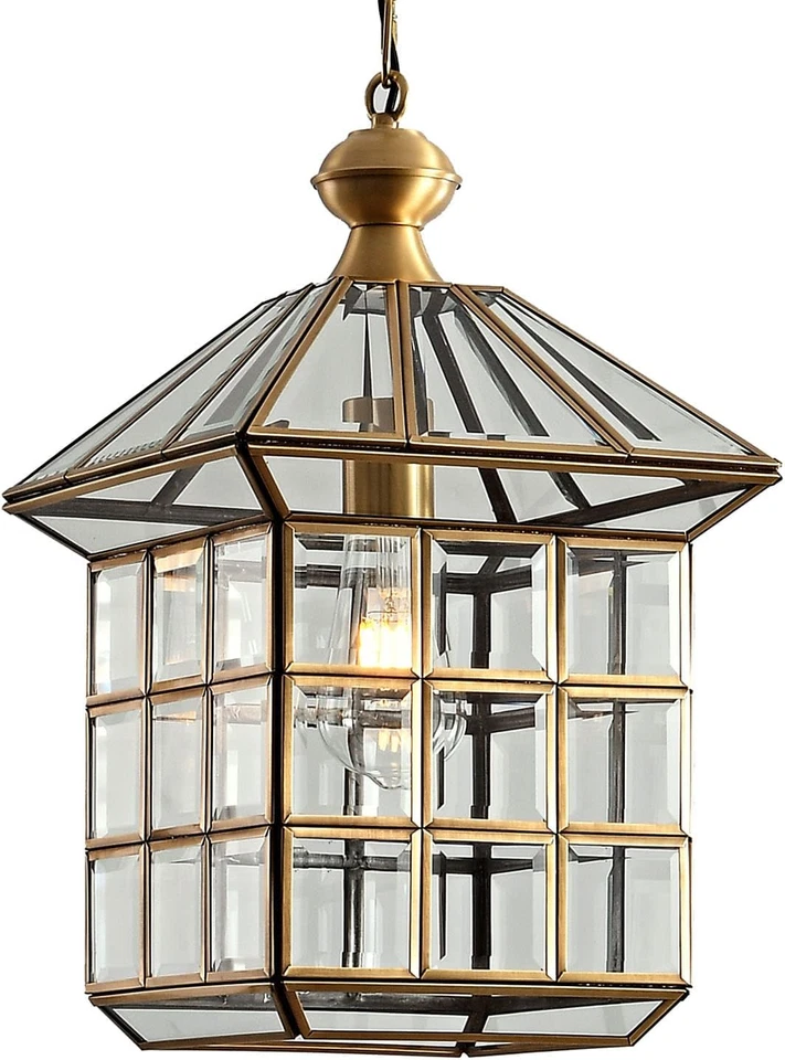 Copper Brass Outdoor Pendant Lights, Waterproof Hanging Porch Light Exterior Lan - Image 1 of 4
