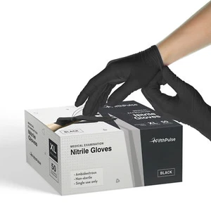 Fifth Pulse Nitrile Exam Latex & Powder Free Gloves - Black - 50 pk (XL) - Bild 1 von 6