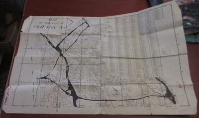Vintage 1960 Map of the City of Clifton, New Jersey - Image 1 of 4