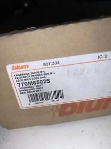 Blum LEGRABOX Drawer Profile Set - M Height - Orion Gray - 25-1/4” 770M6502S - Picture 1 of 7