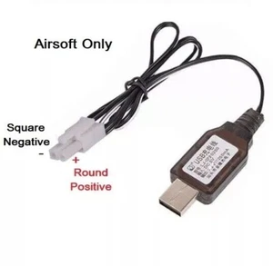 Airsoft Only - Mini Tamiya Style 9.6v USB Charger Plug NiMH NiCD Battery - UK - Picture 1 of 3