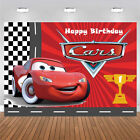 Lightning Mcqueen Backdrop Race Car Birthday Decorations Photo Background Banner