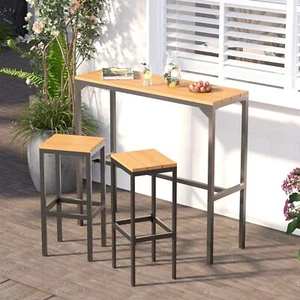 3-TLG. Gartenbar-Set, Outdoor Bartisch Gartenmöbel Set mit Höhe Tisch - Bild 1 von 8