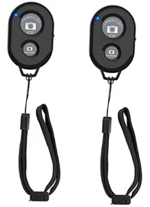 Wireless Camera Remote Shutter for Smartphones (2 Pack), zttopo Black+Black - Picture 1 of 7