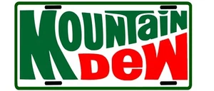 Placa de matrícula personalizada MOUNTAIN DEW - Etiqueta metálica personalizada para automóvil - Imagen 1 de 2