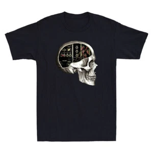 Analog Syntth Skull for Syntth Nerd Great Gift Idea Vintage Men's Black T-Shirt - Picture 1 of 8