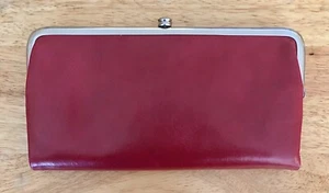 Neu mit Etikett Damen Hobo Leder Doppelrahmen Clutch Geldbörse, Lauren, Logan Beere - Bild 1 von 9