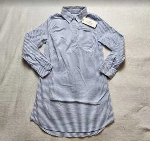 New girl's M Vineyard Vines Harbor Shirt beach cover up in seersucker Cornflower - Picture 1 of 9