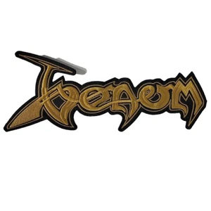 VENOM Oro Banda Logo PARCHE TRASERO GRANDE Bordado - Imagen 1 de 6