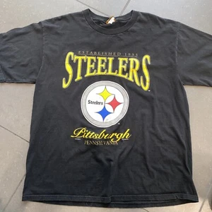 PITTSBURGH STEELERS T Shirt VTG 1996 NUTMEG MILLS NFL AFC RARE Adult XL 100% - Picture 1 of 4