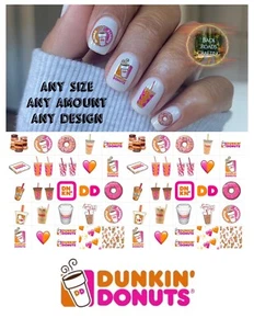 Juego de 50 calcomanías para arte en uñas Dunkin Doughnuts tobogán acuático y bonificación - Imagen 1 de 5
