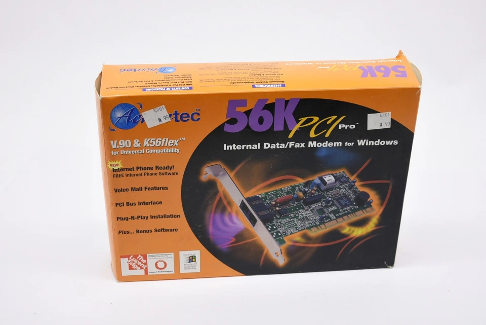 Actiontec 3Com 56k V.90 PCI Pro Internal Fax/Data Modem (or similar) - Image 1 of 4