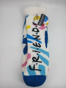 F.R.I.E.N.D.S Sherpa Lined Non-slip Socks Soft Warm Pink Blue - Picture 1 of 8