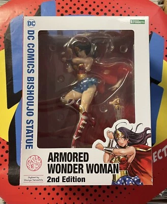 Kotobukiya DC Comics Armored Wonder Woman 2da Edición Bishoujo Estatua Abierta Foto 1 de 4