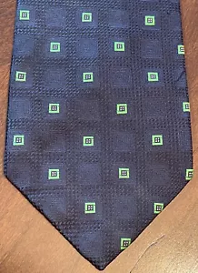 Structure Blue Green 100% Silk Men’s Neck Tie Made In Usa - Picture 1 of 9